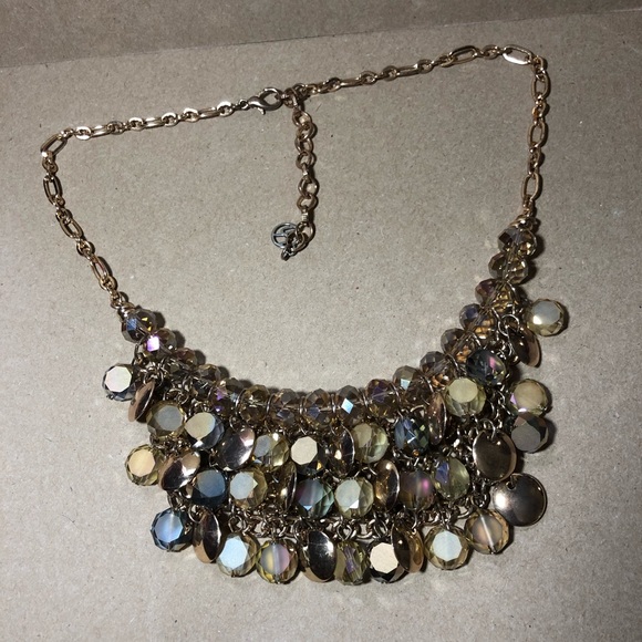 Gold&Bronze Bib Necklace - Picture 2 of 2